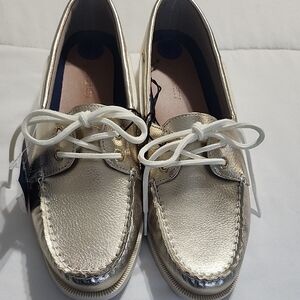 Sperry Women's Metallic Gold Loafers, NWT 🎉 8.5